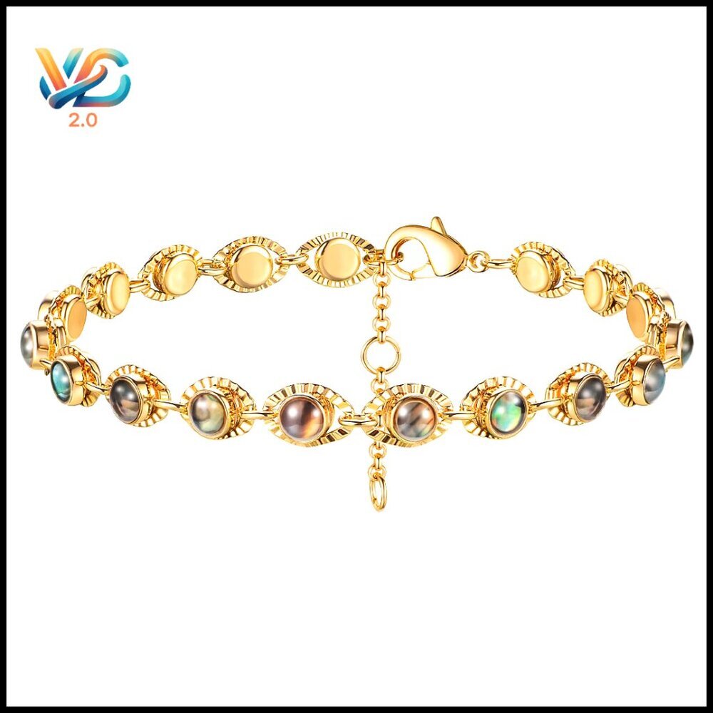 Dainty Gold Link Bracelet‎ Minimalist Handmade Adjustable Chain Lobster Clasp
